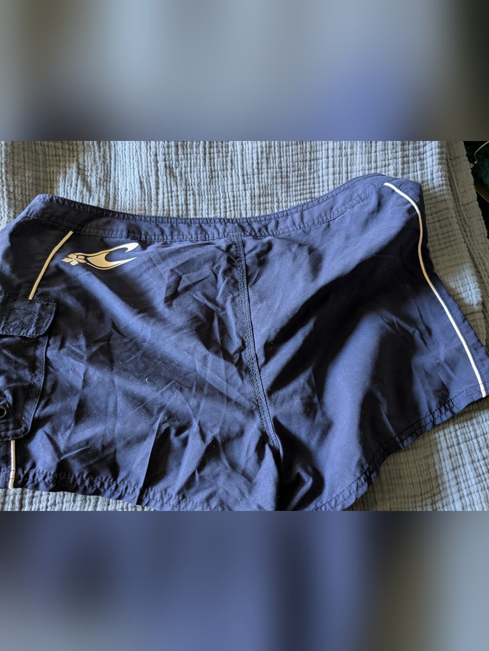 O'Neill Navy Swim Shorts with White Waistband and Logo